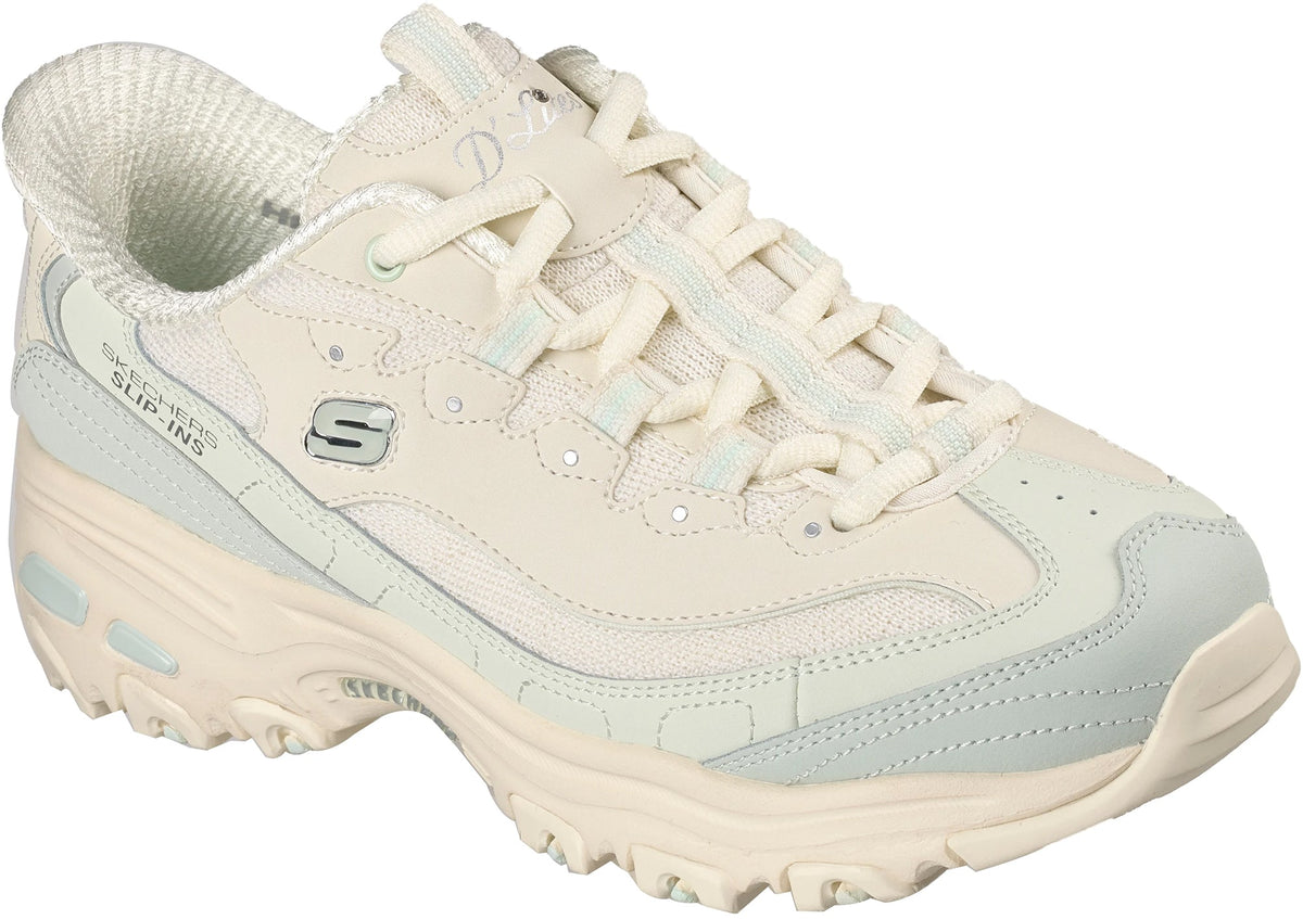 Skechers Sport D'Lites Smooth Nostalgia Women's Shoes - Cream - View 5