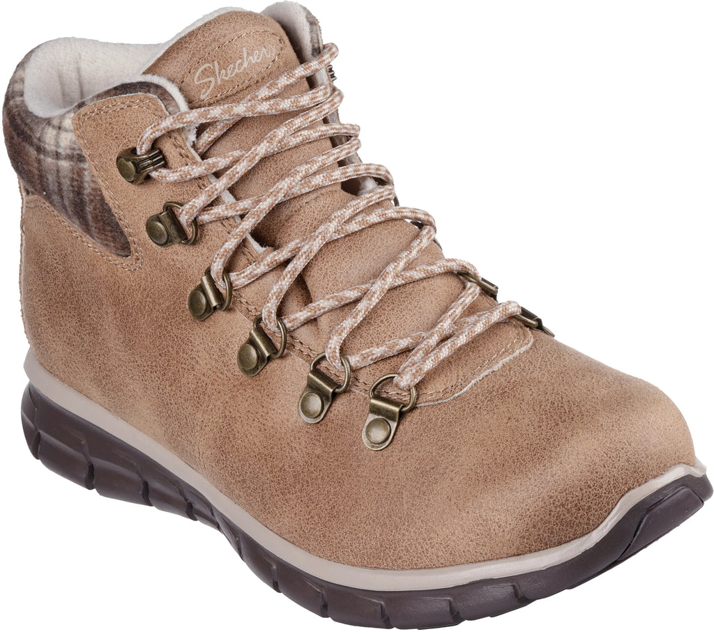 Skechers Synergy Plaid Mood Women's Walking Boots - Brown - View 2