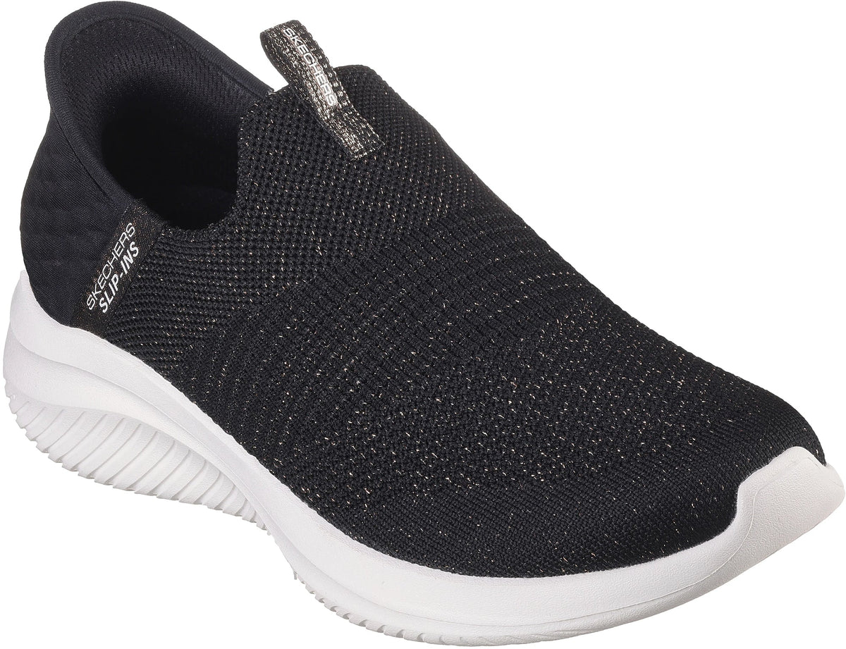 Skechers Ultra Flex 3.0 Glitter Me Women's Shoes - Black - View 5