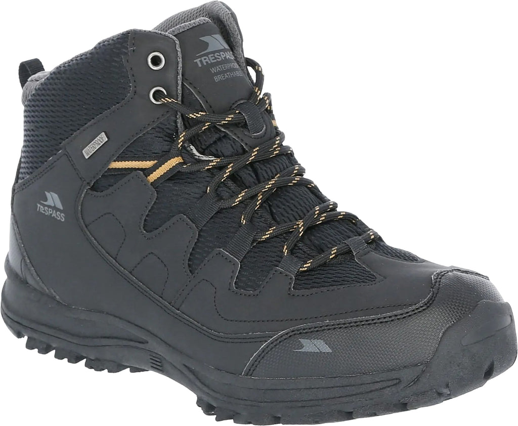 Trespass Finley Mid Waterproof Men's Walking Boots - Black - View 5