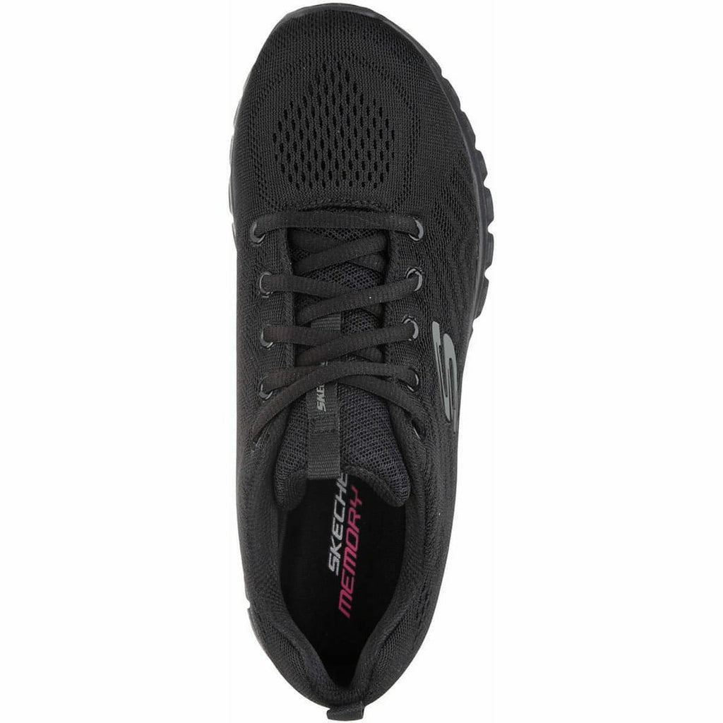 Skechers Graceful WIDE FIT Women's Training Shoes - Black - View 4